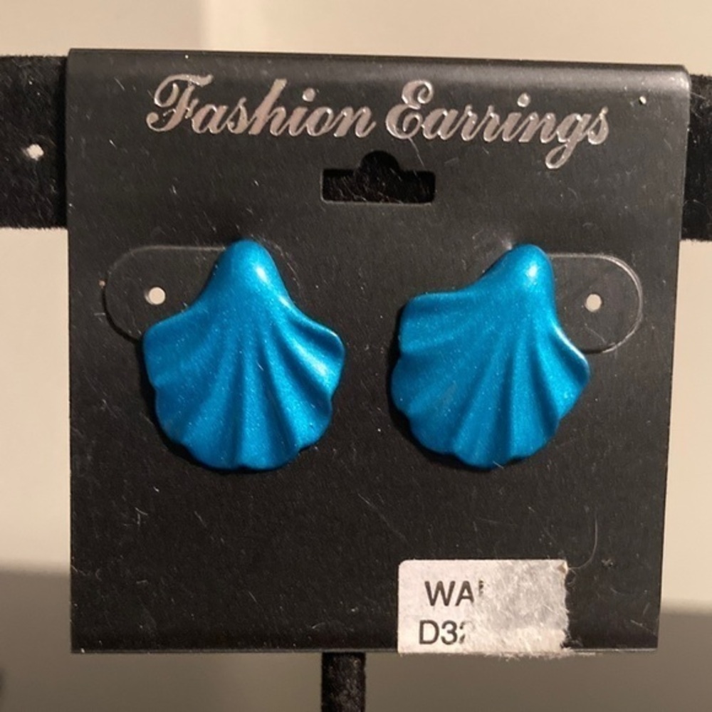 Blue Shell Earrings